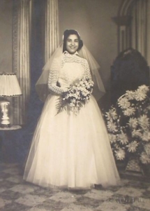 Maria Apparecida em seu casamento